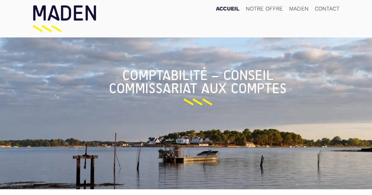 Illustration du projet Maden : le site d'un cabinet comptable, et tout ce qui l'entoure