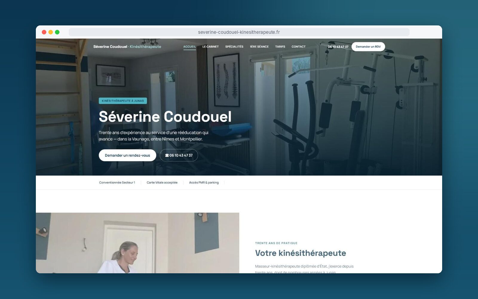 Illustration du projet Site vitrine avec demandes de rendez-vous en ligne