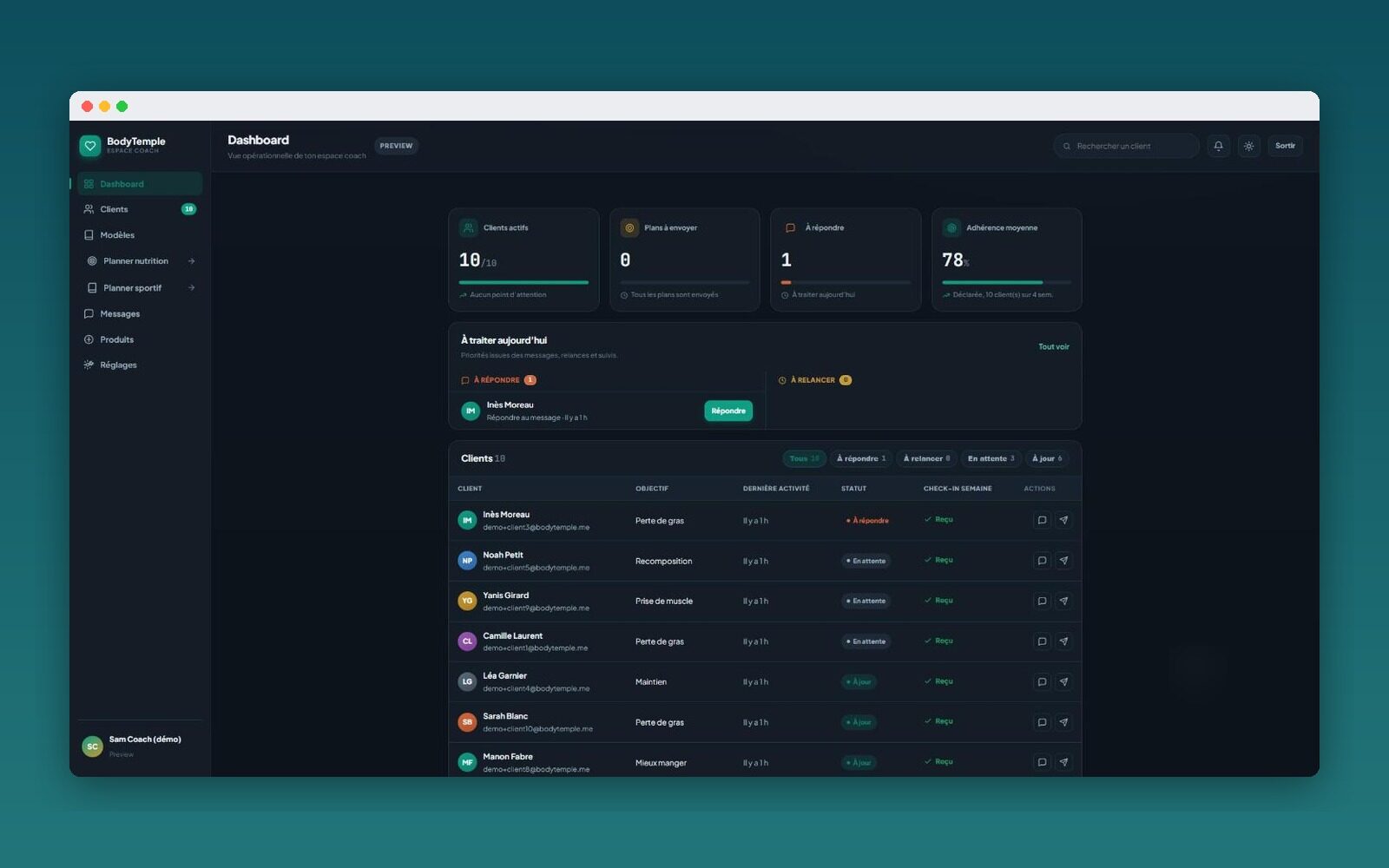 Illustration du projet SaaS de coaching nutrition avec assistant IA