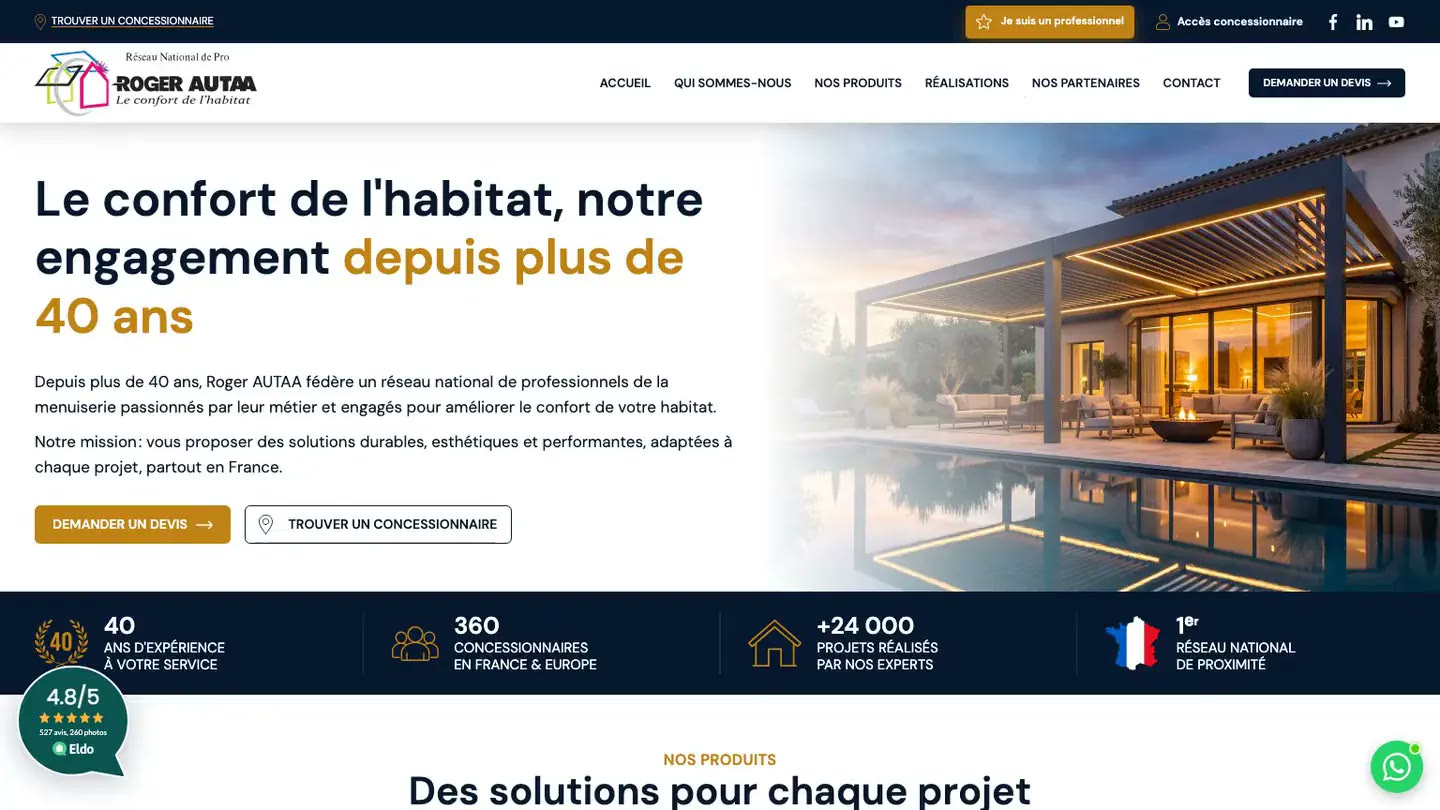 Illustration du projet Site Webflow et carte des concessionnaires pour Roger AUTAA