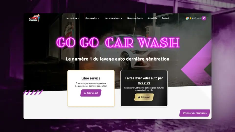 Illustration du projet Refonte Webflow et réservation sur mesure pour un réseau de lavage auto