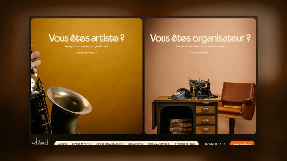 Illustration du projet Refonte Webflow premium dark pour une société de spectacle vivant