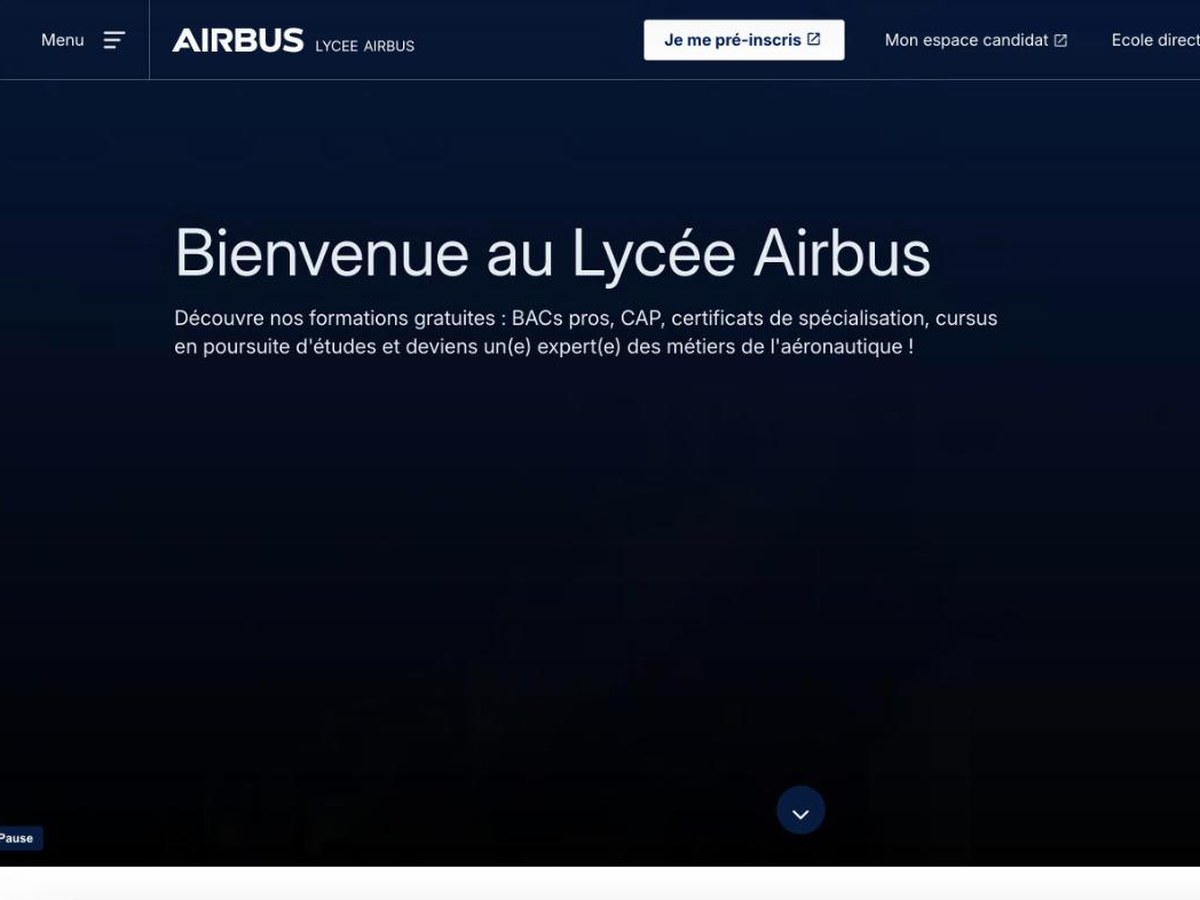 Illustration du projet Maintenance et référencement du site du Lycée Airbus