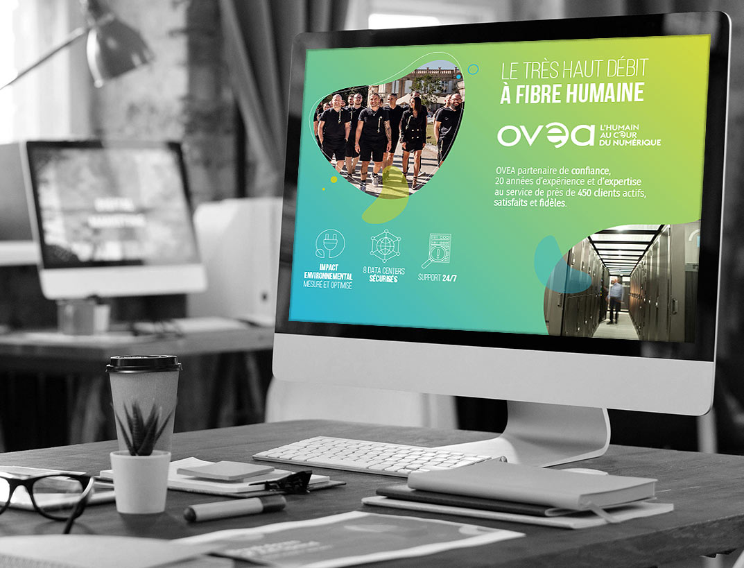 Illustration du projet Refonte visuelle des supports de communication d'OVEA