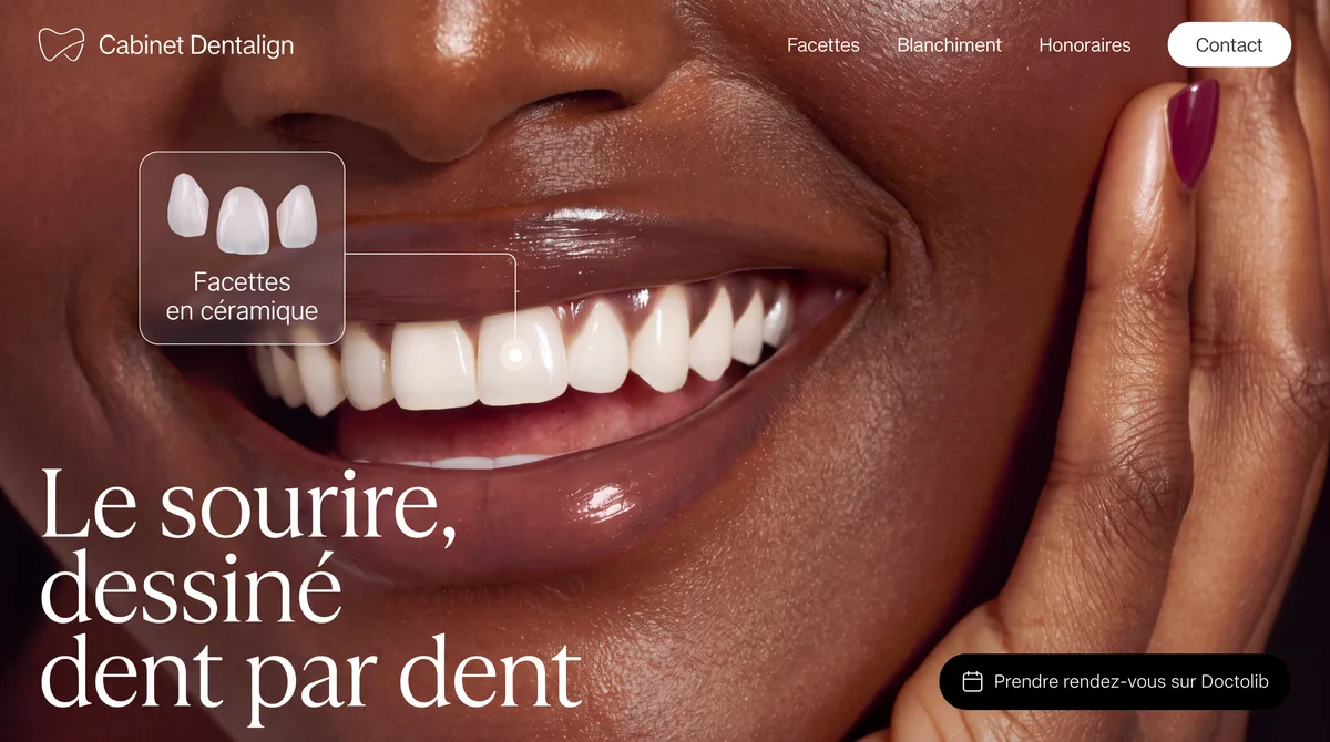 Illustration du projet Dentalign : maquette de site dentaire (cabinet fictif)