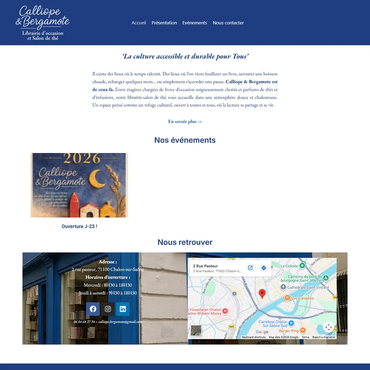 Illustration du projet Site internet pour Calliope & Bergamote