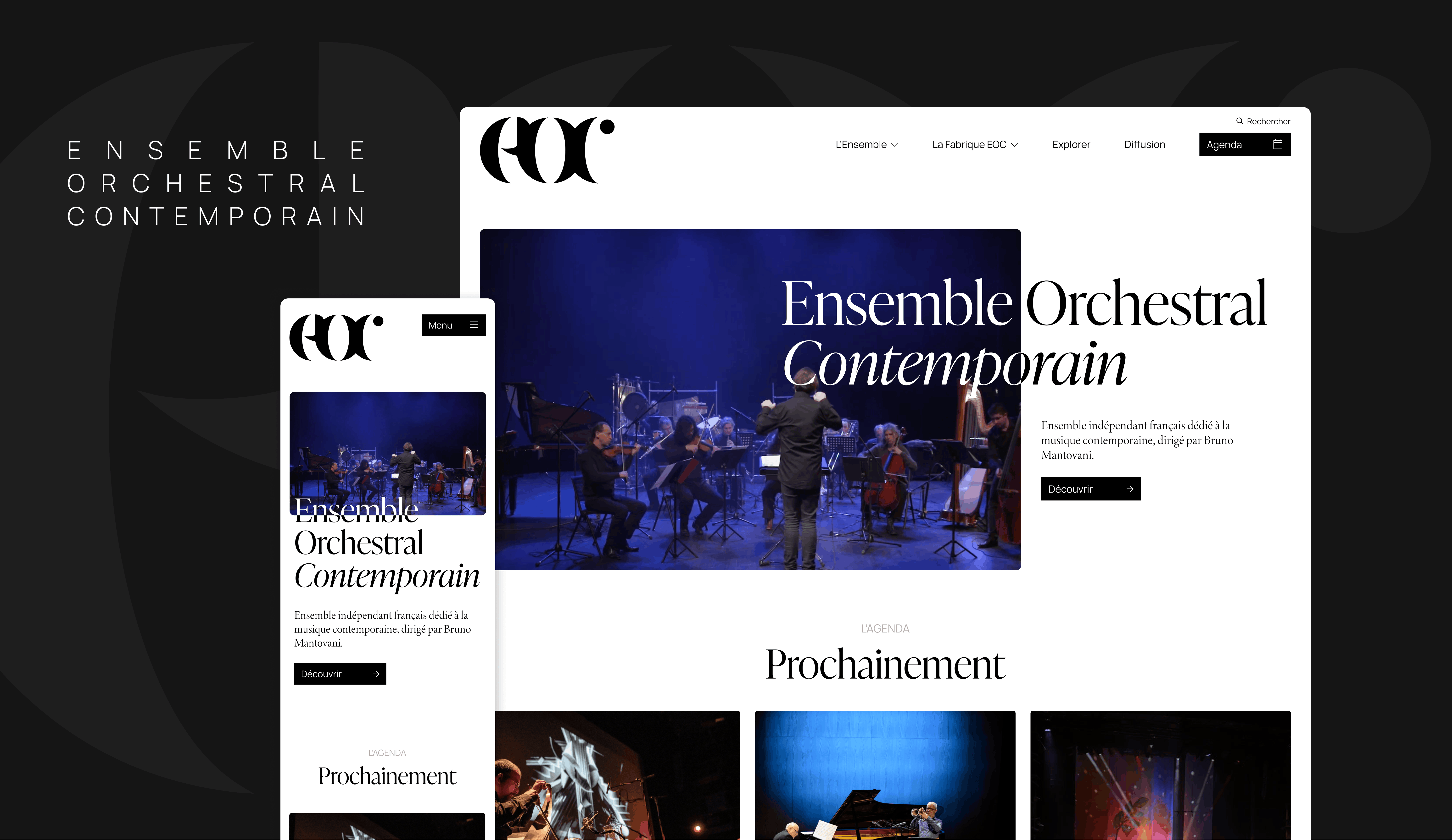 Illustration du projet Refonte du site internet de l'Ensemble Orchestral Contemporain