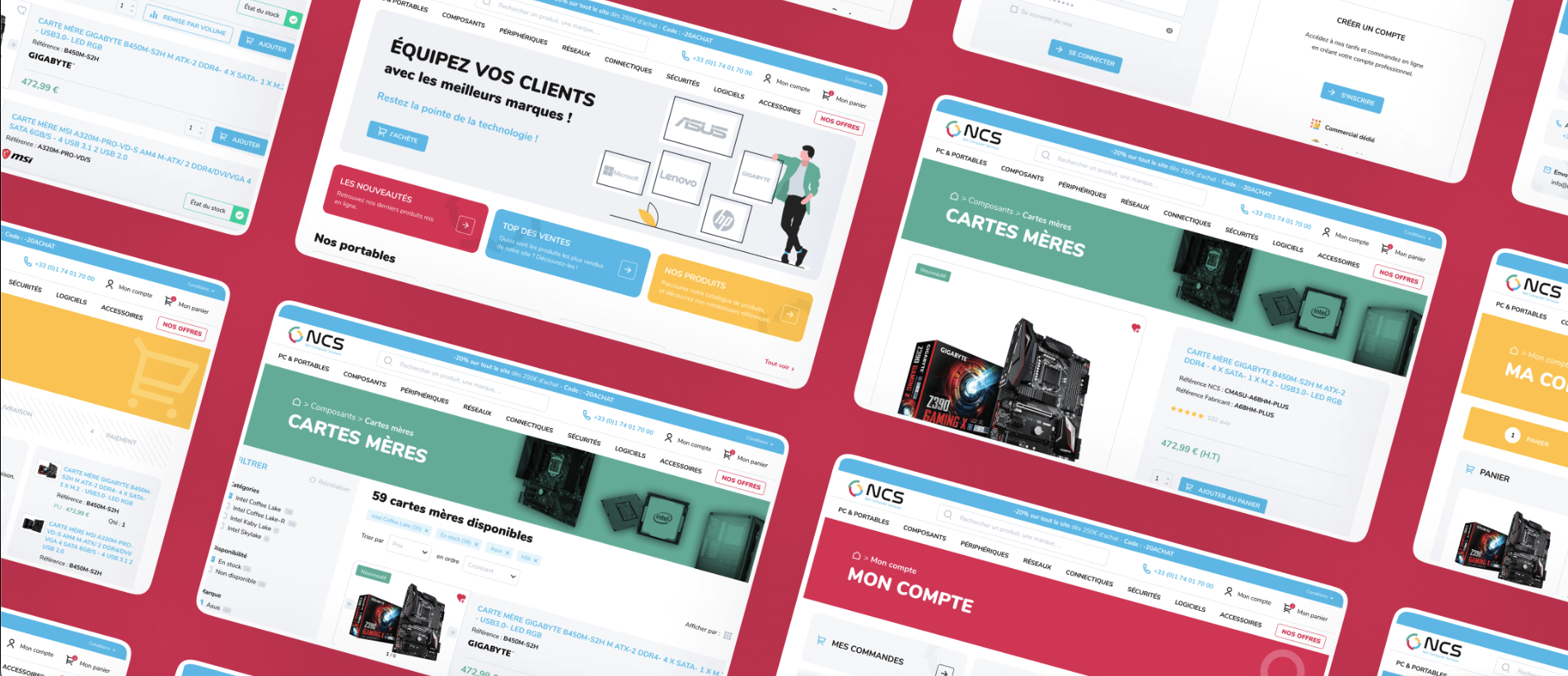 Illustration du projet Site e-commerce B2B de produits de bureautique pour NCS