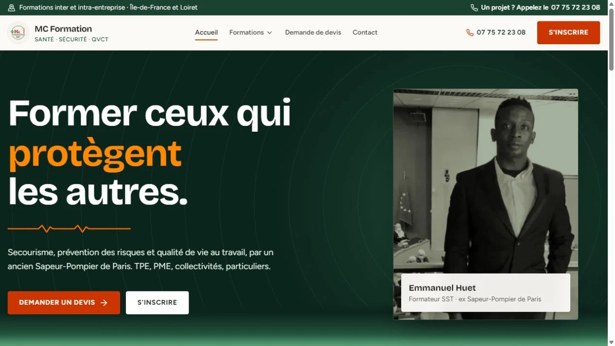 Illustration du projet Création du site et du catalogue de MC Formation