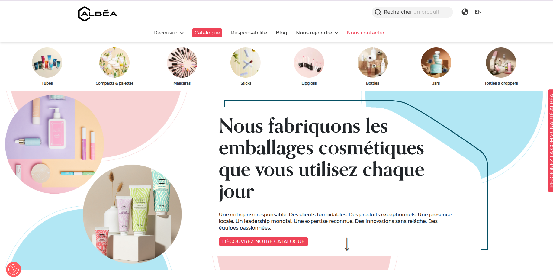 Illustration du projet Esokia au service d’Albéa : Refonte Drupal totale