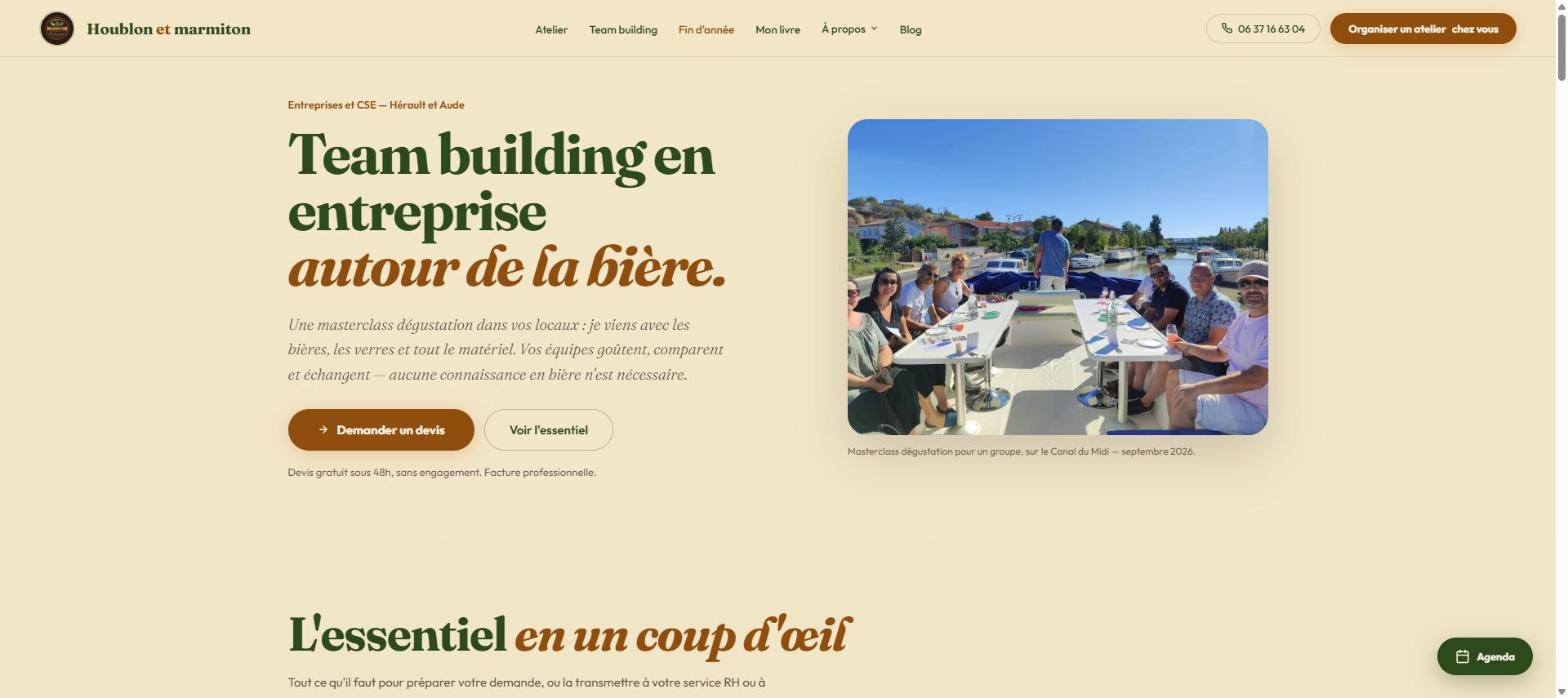 Illustration du projet Site vitrine sur mesure pour un zythologue