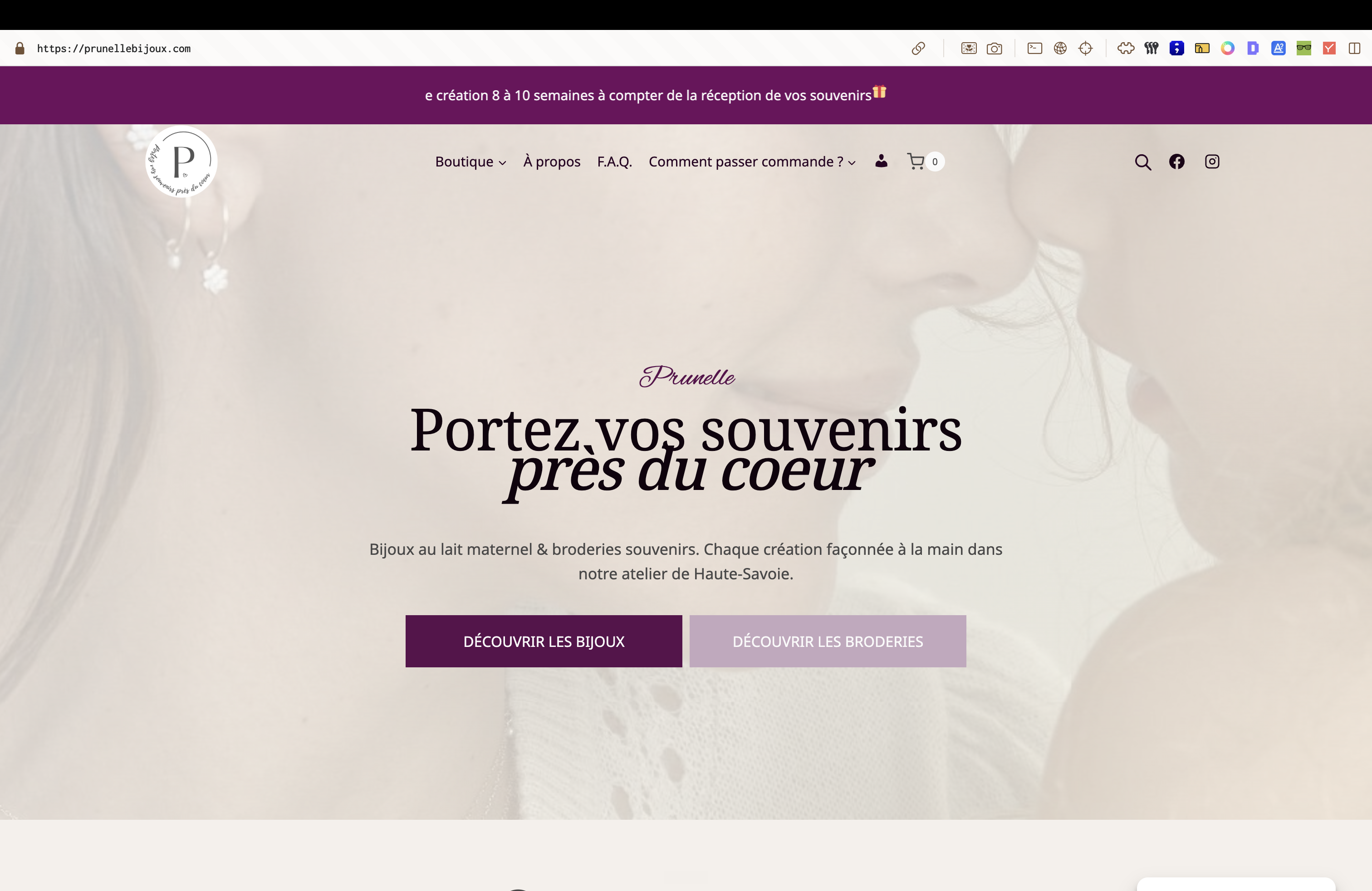 Illustration du projet Prunelle Bijoux : refonte e-commerce WordPress et contenus SEO