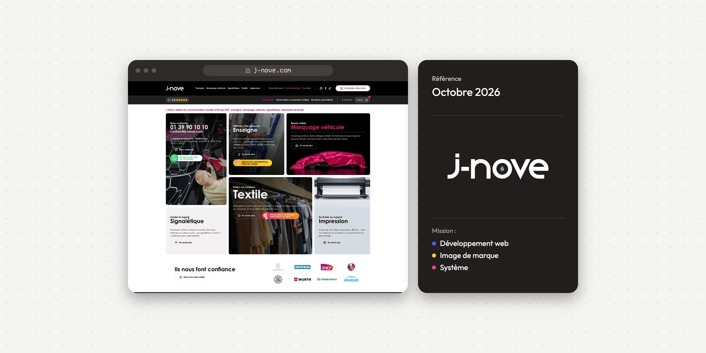 Illustration du projet Refonte site Internet J-Nove - WordPress Elementor