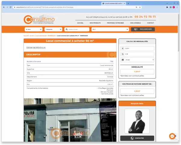 Illustration du projet Plateforme digitale pour l'immobilier d'entreprise Consultimo