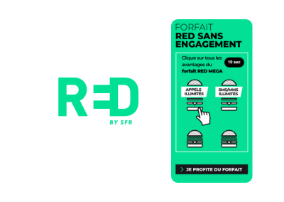 Illustration du projet Campagne publicitaire Playable Ads RED pour le forfait RED MEGA