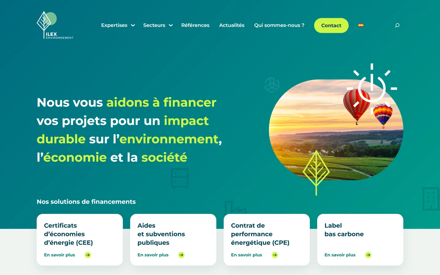 Illustration du projet Refonte du site institutionnel et développement d'un calculateur métier pour Ilex Environnement