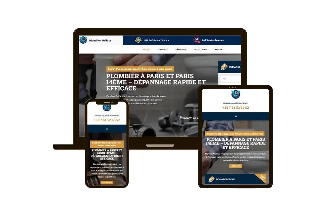 Illustration du projet Nouveau site internet pour Plombier Wallace