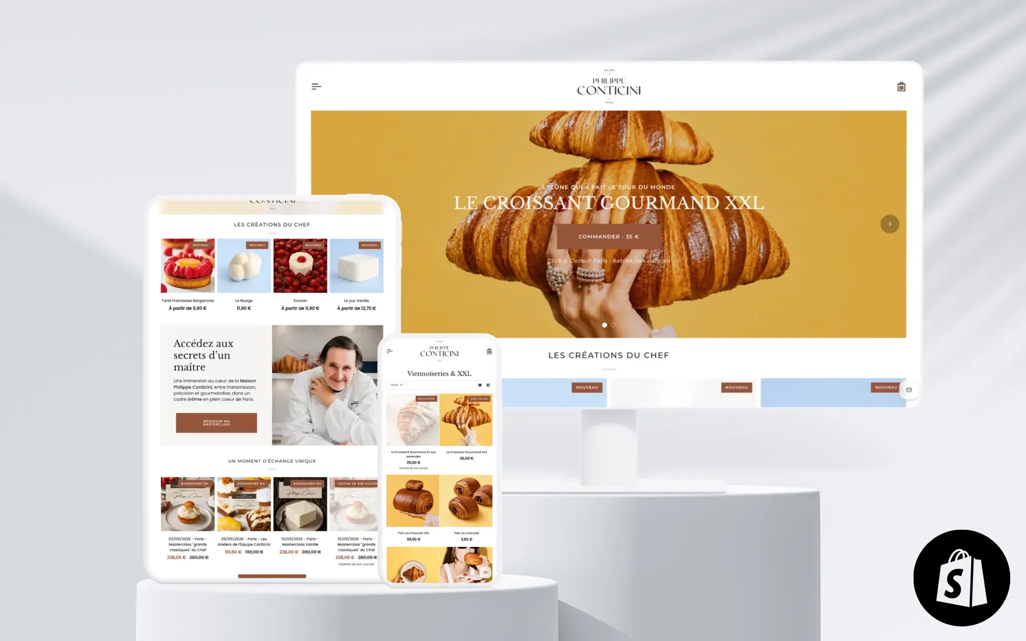 Illustration du projet Refonte et optimisation Shopify pour la Maison Philippe Conticini