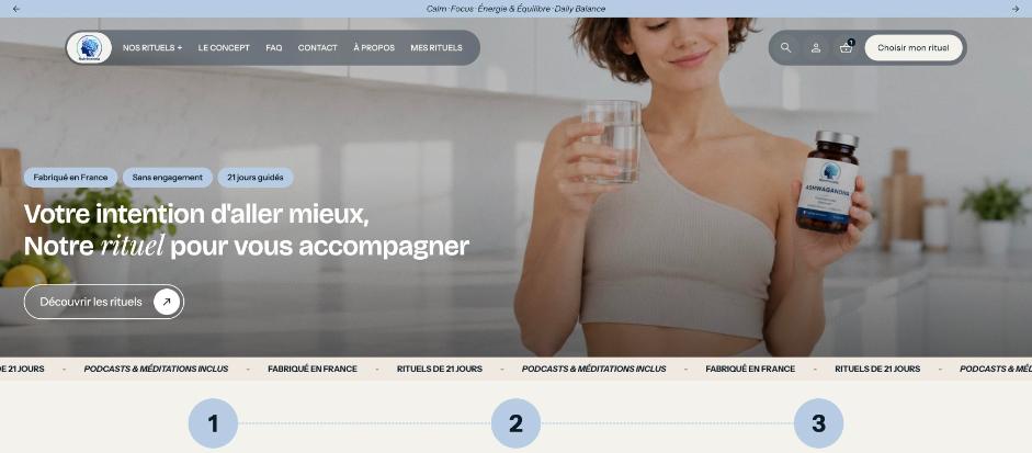 Illustration du projet Création de la boutique Shopify Nutrimensia
