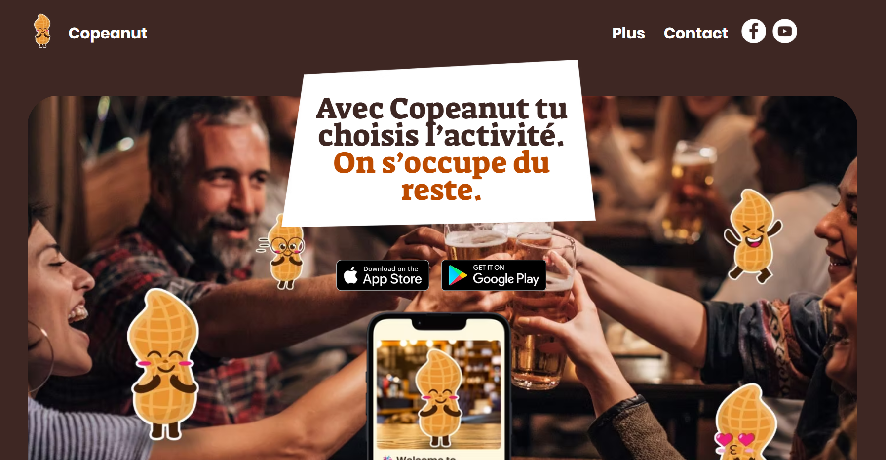 Illustration du projet Copeanut : Application mobile pour rencontres et activités de groupe