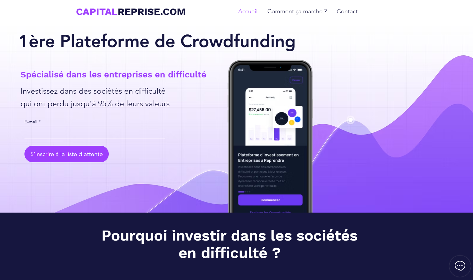Illustration du projet Plateforme de Crowdfunding spécialisée dans le redressement d'entreprises en difficulté