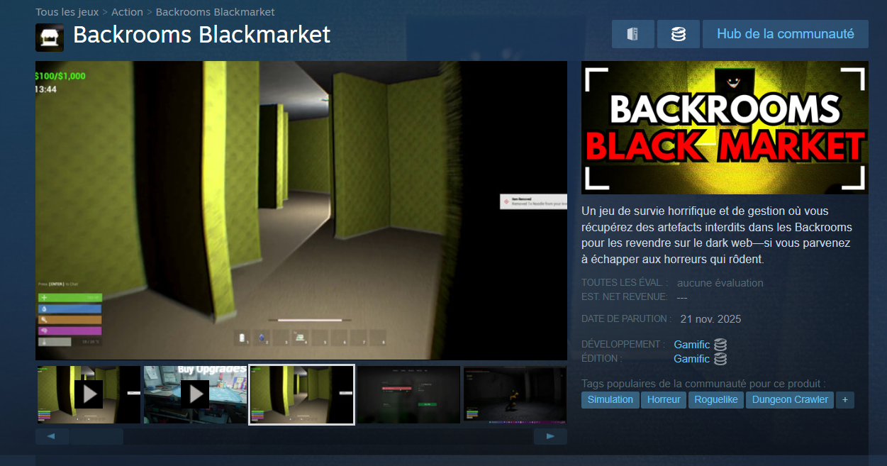 Illustration du projet Backrooms Blackmarket