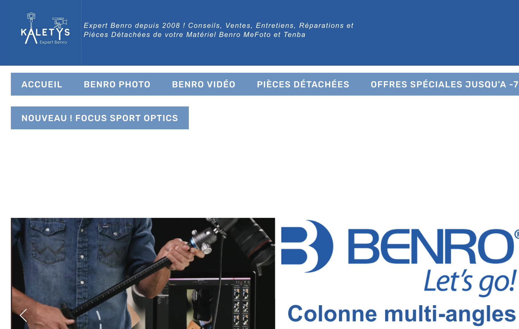 Illustration du projet Site e-commerce expert Benro France