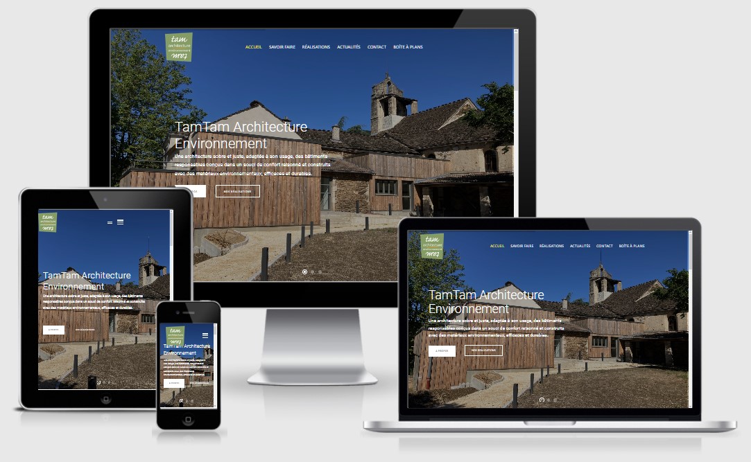 Illustration du projet Refonte du site web du cabinet TamTam Architecture Environnement