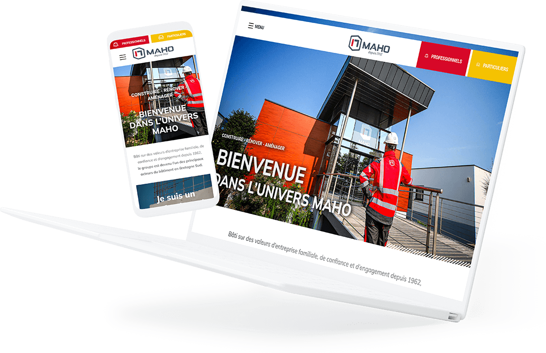 Illustration du projet Refonte du site web du Groupe Maho