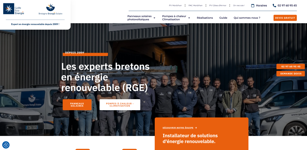 Illustration du projet Refonte stratégique du site de Golfe Éco Énergie pour booster la conversion et le SEO