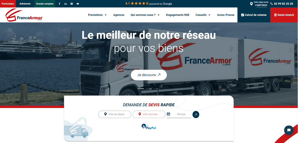 Illustration du projet Refonte du site web et intranet France Armor