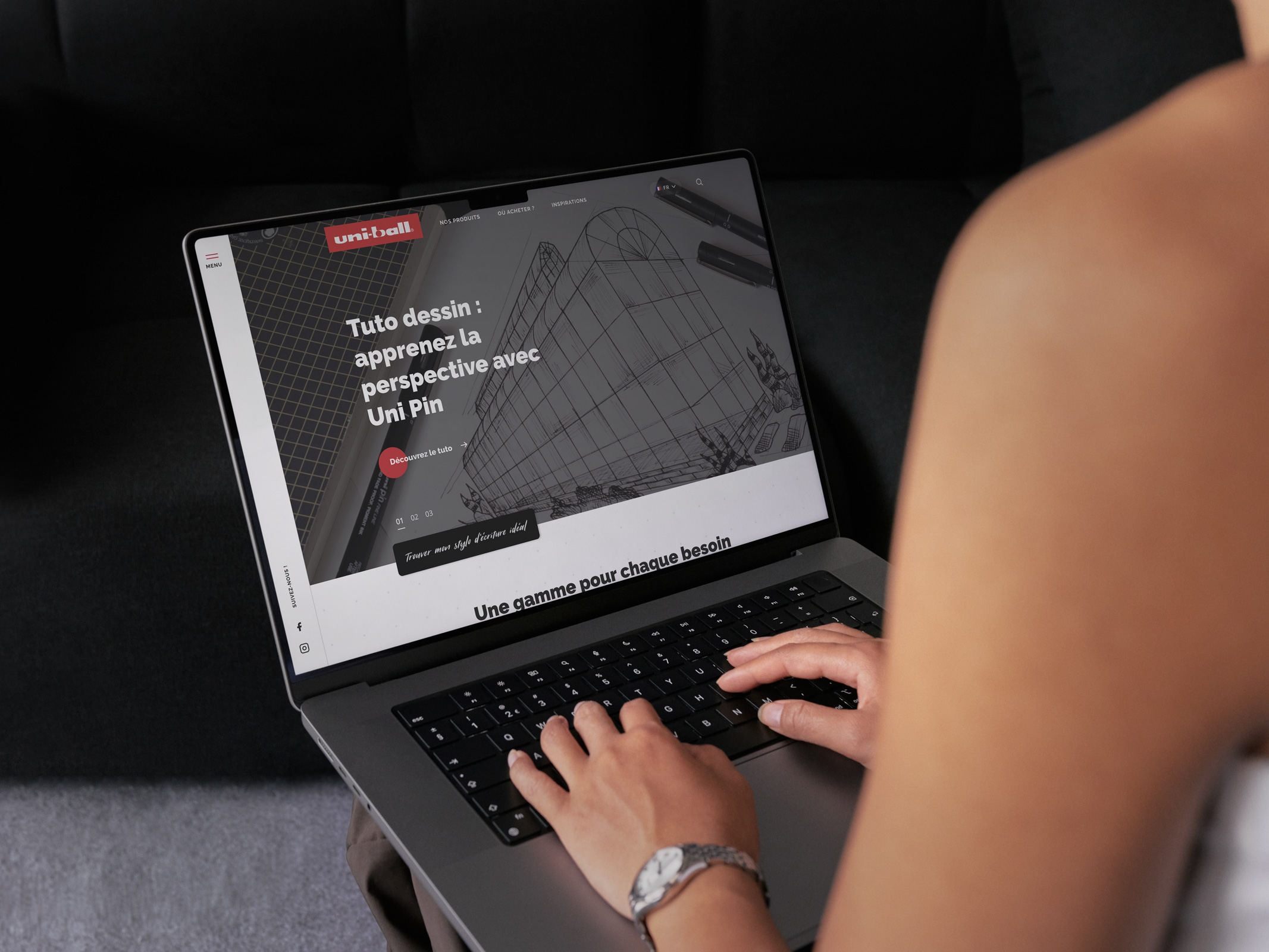 Illustration du projet Uniball – Création du site e-commerce Uni-Ball