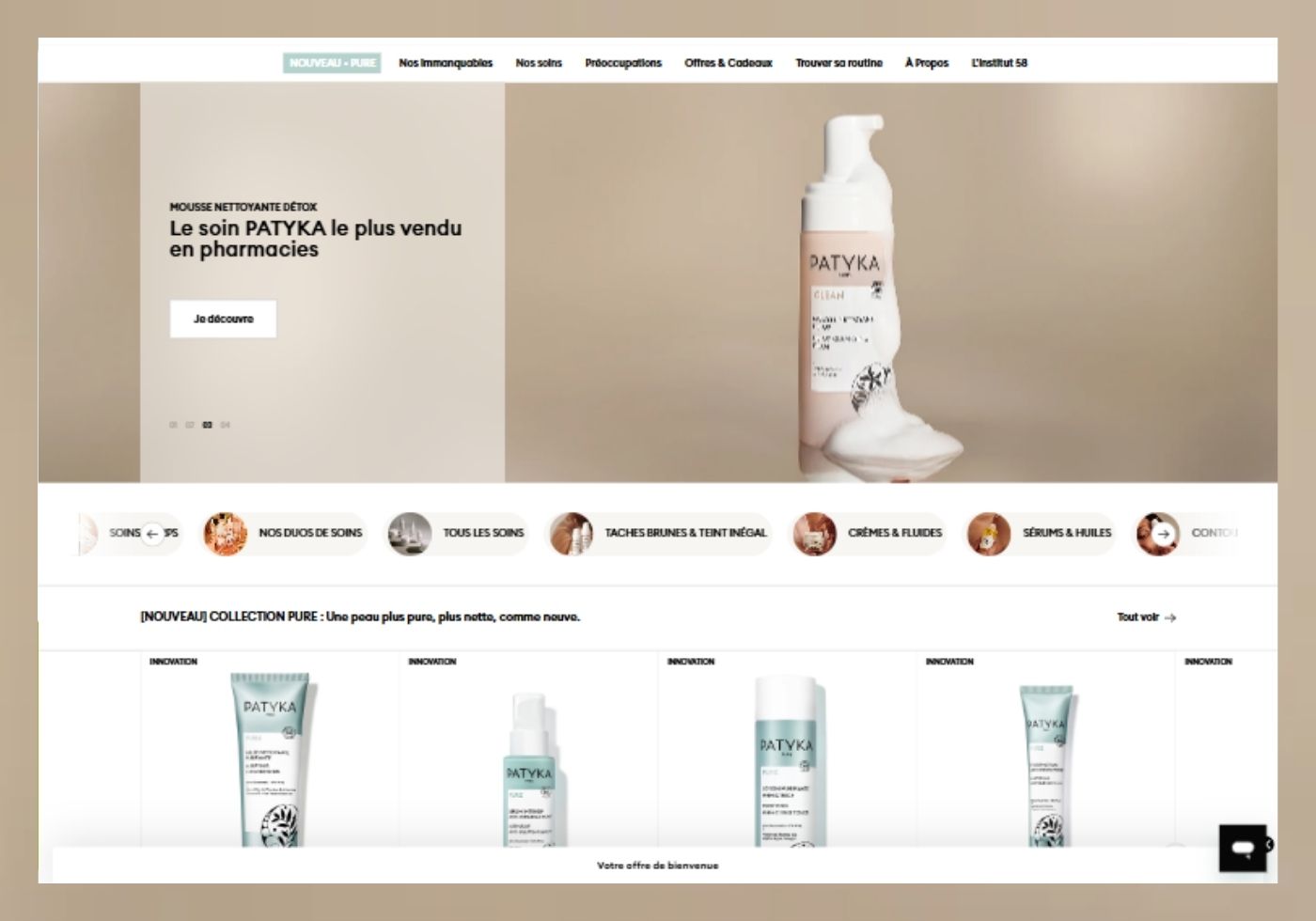 Illustration du projet Refonte du site e-commerce de Patyka sur Shopify Plus