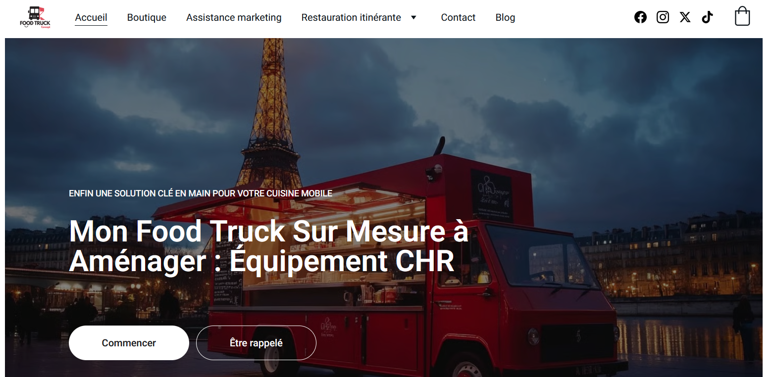 Illustration du projet Mon Food Truck Sur Mesure à Aménager : Équipement CHR