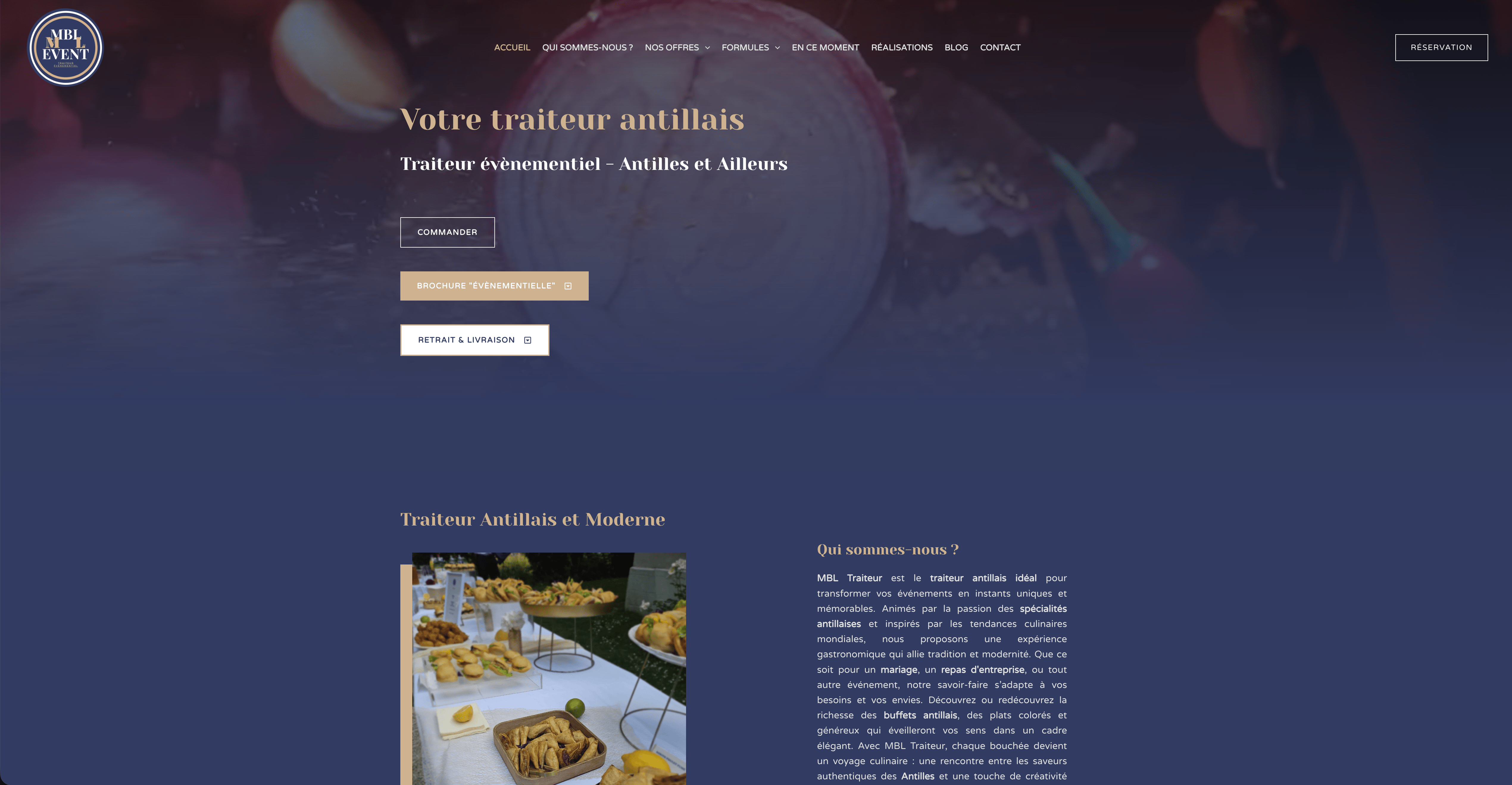 Illustration du projet Création d'une offre de traiteur antillais événementiel à Paris et en Île-de-France