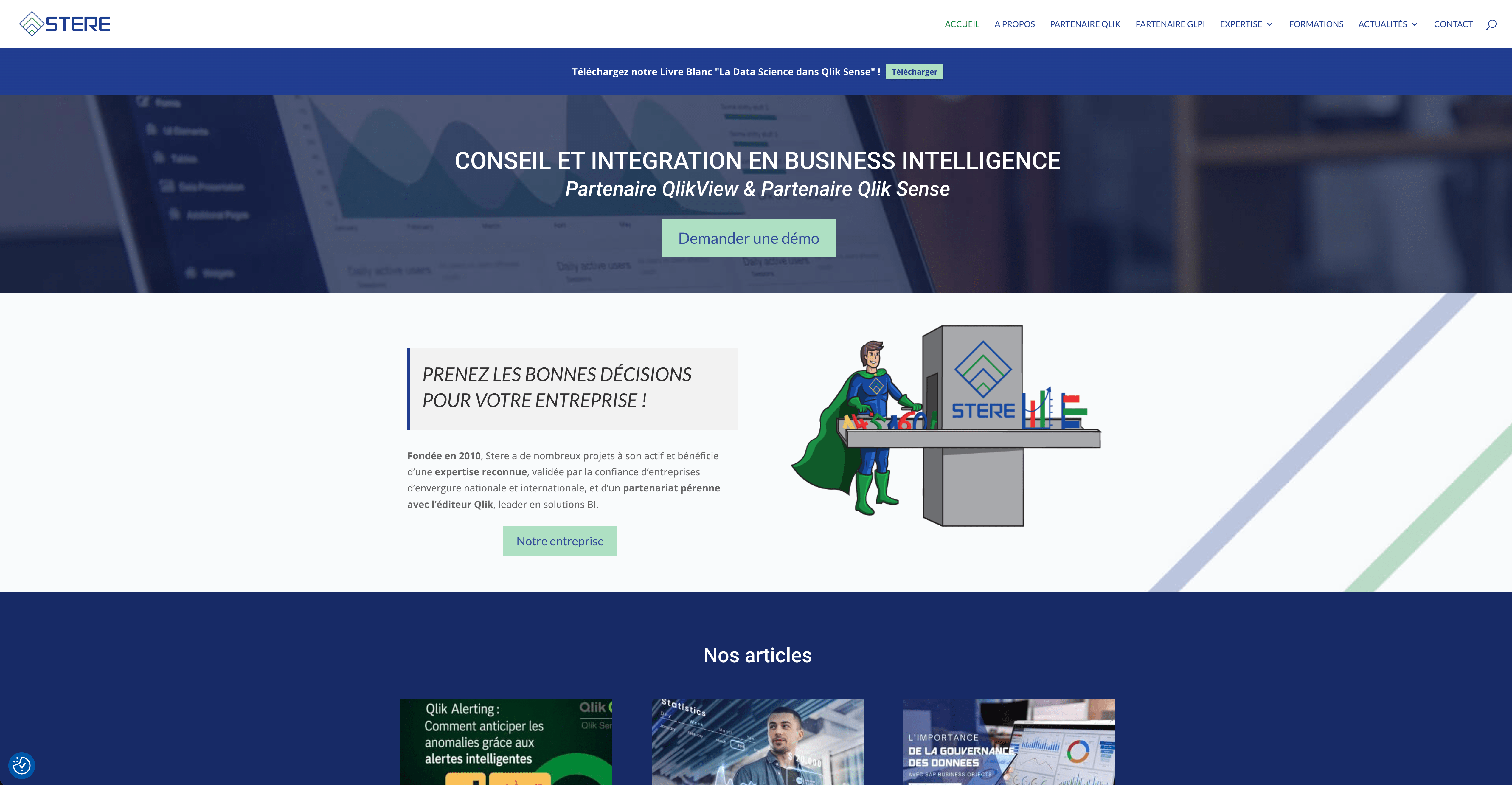 Illustration du projet Conseil et intégration Business Intelligence QlikView & Qlik Sense