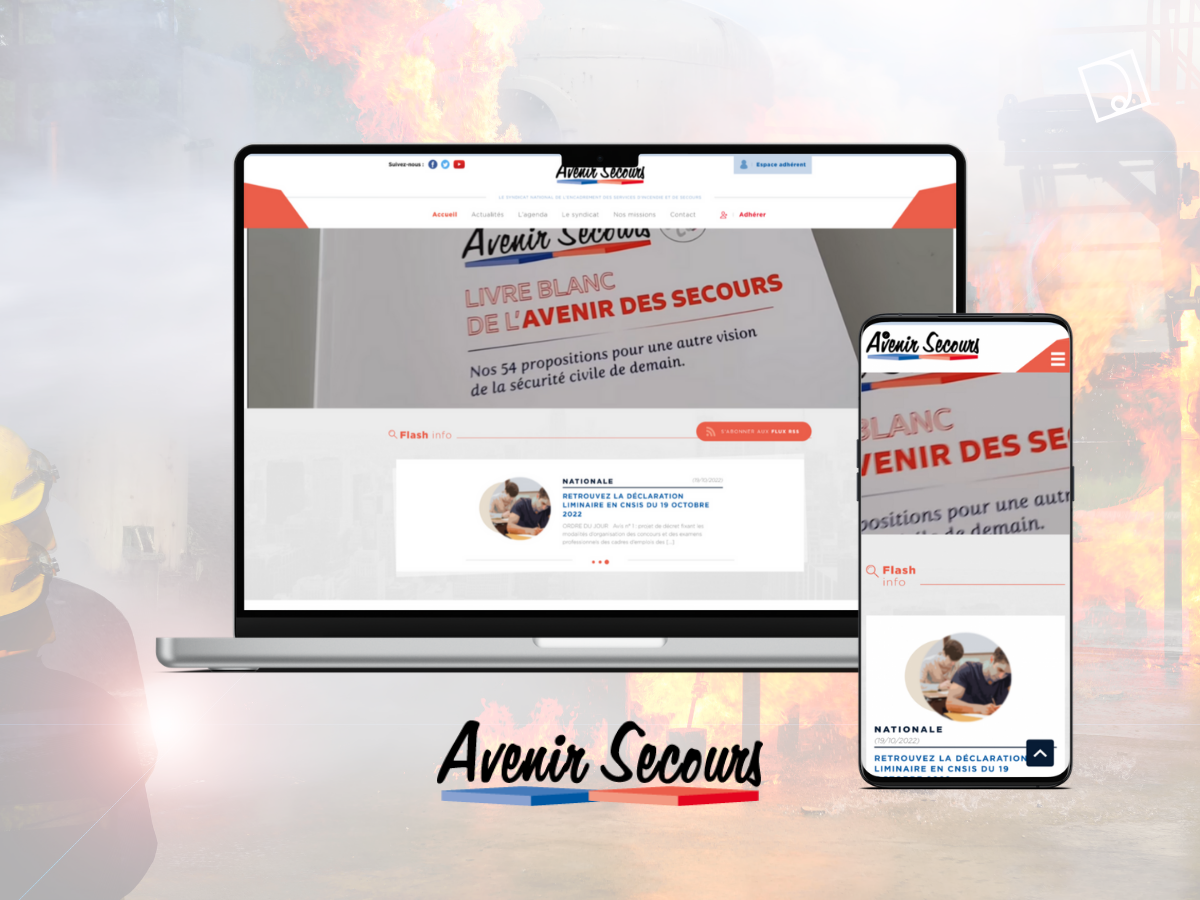 Illustration du projet Avenir Secours, une PWA pour le syndicat des pompiers