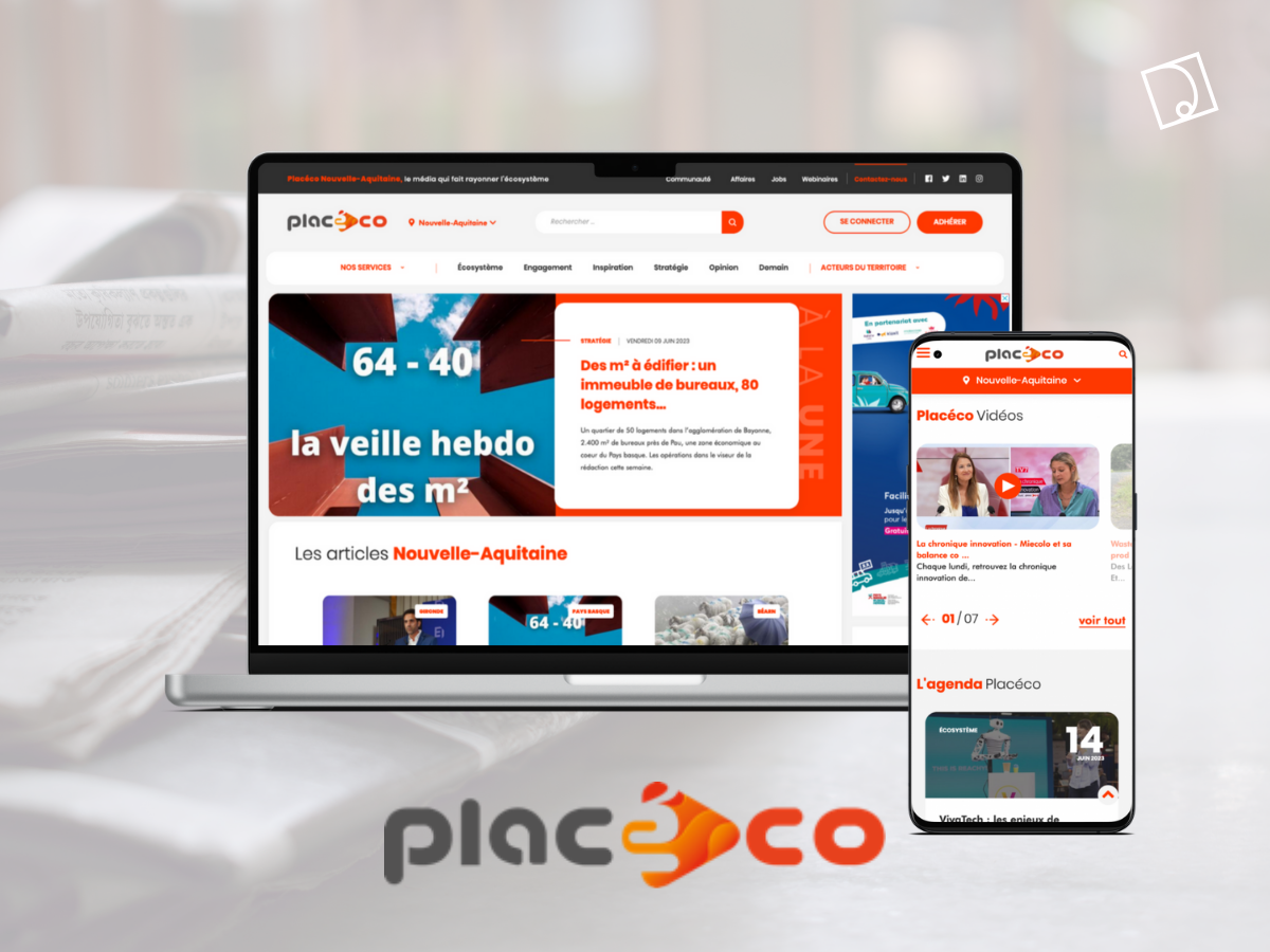 Illustration du projet Placéco : le média en ligne sur l’actualité en Nouvelle-Aquitaine
