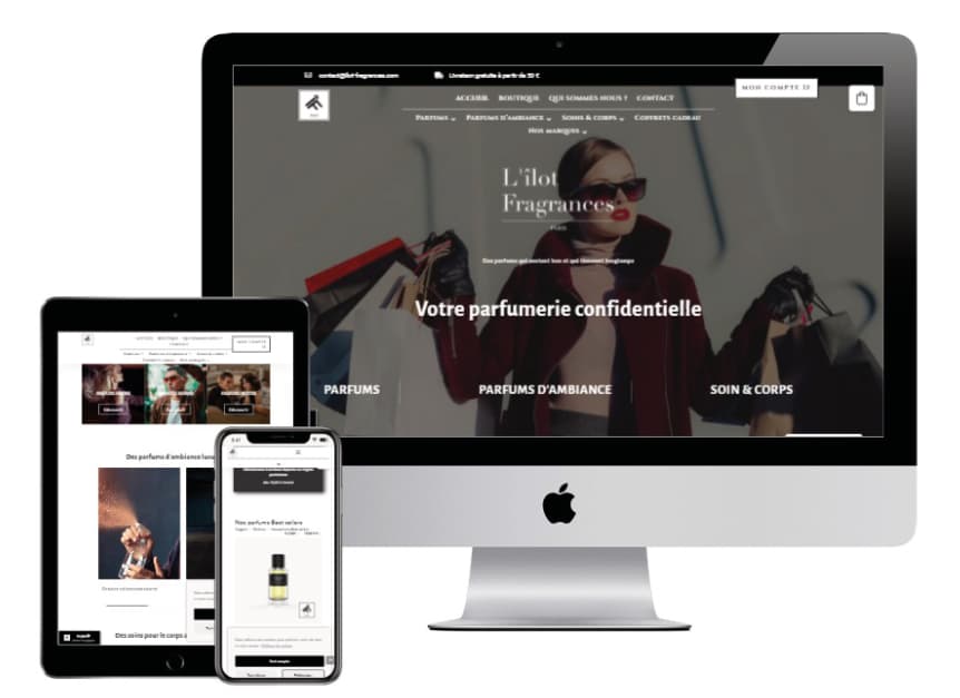 Illustration du projet Coffrets cadeaux parfum originaux et e-commerce de parfums