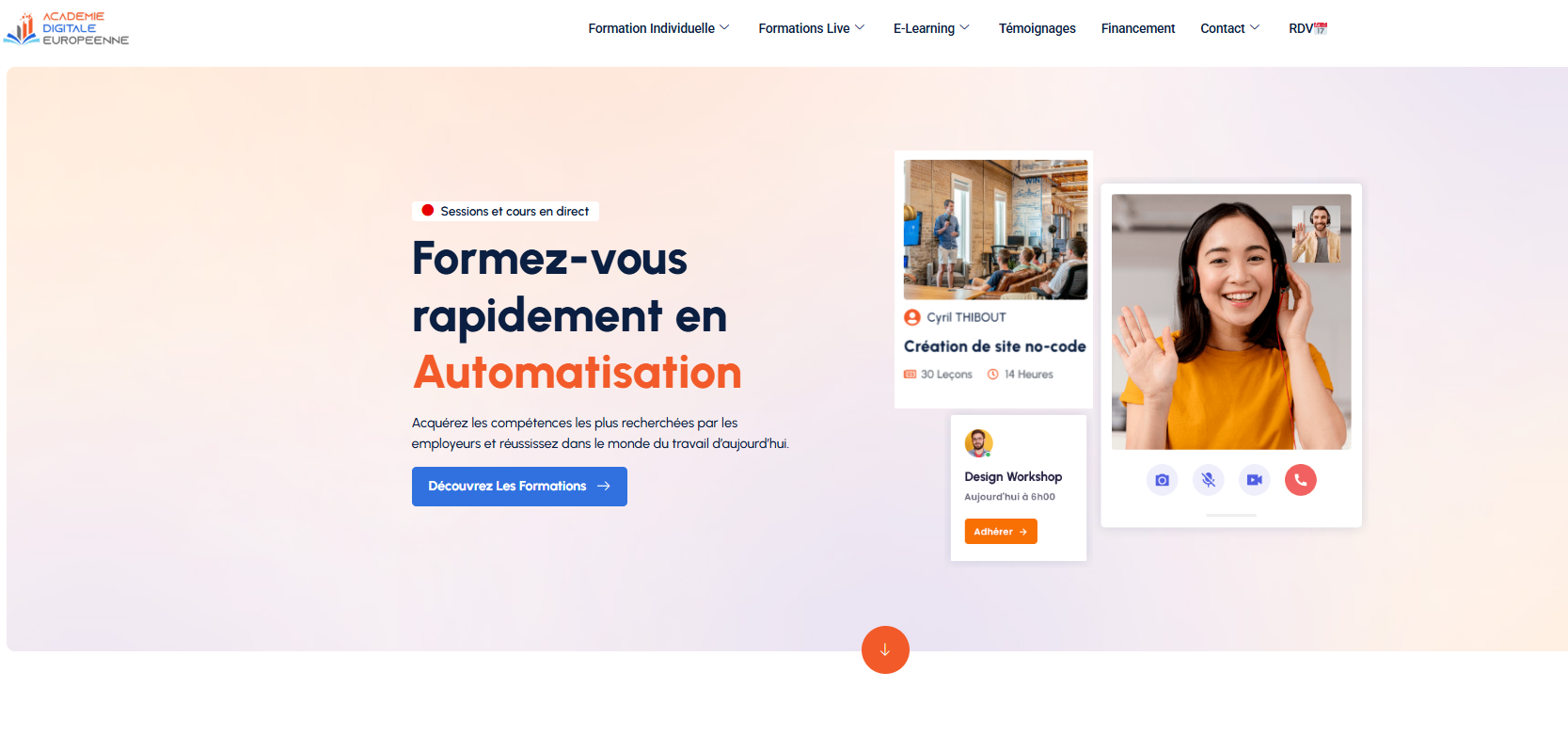 Illustration du projet Plateforme de formations certifiantes en ligne pour le marketing digital et l'acquisition de compétences digitales