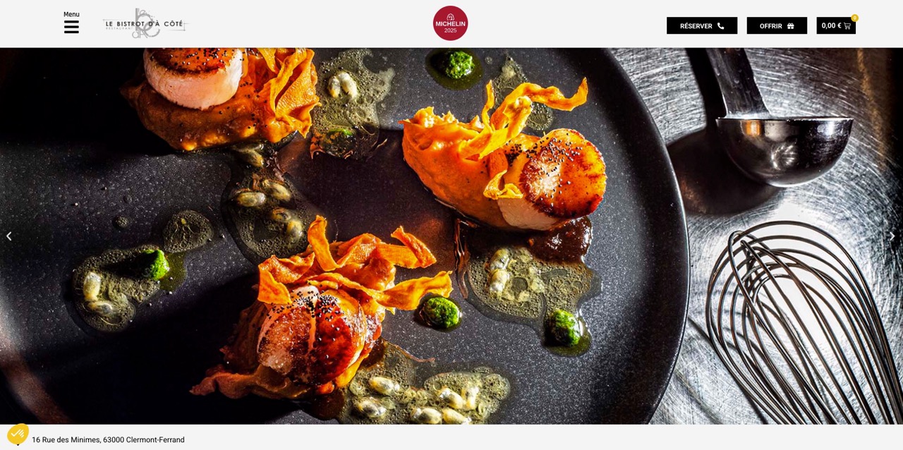 Illustration du projet Refonte du site web Le Bistrot d’à Côté