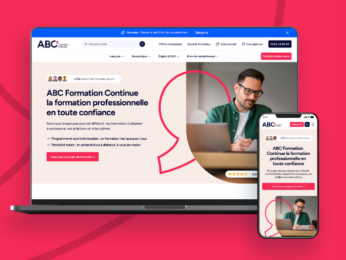 Illustration du projet Refonte du site ABC Formation continue