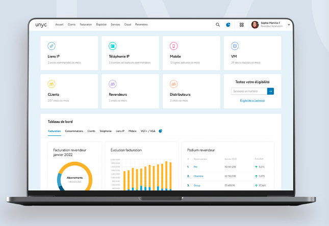 Illustration du projet Accompagnement UX/UI sur la plateforme Telecom Atlas proposée Unyc