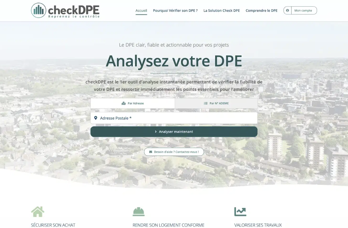 Illustration du projet Création Site Analyse DPE