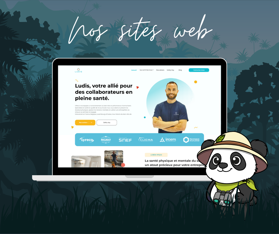 Illustration du projet Ludis x Panda Communication : un site WordPress dynamique pour le bien-être en entreprise