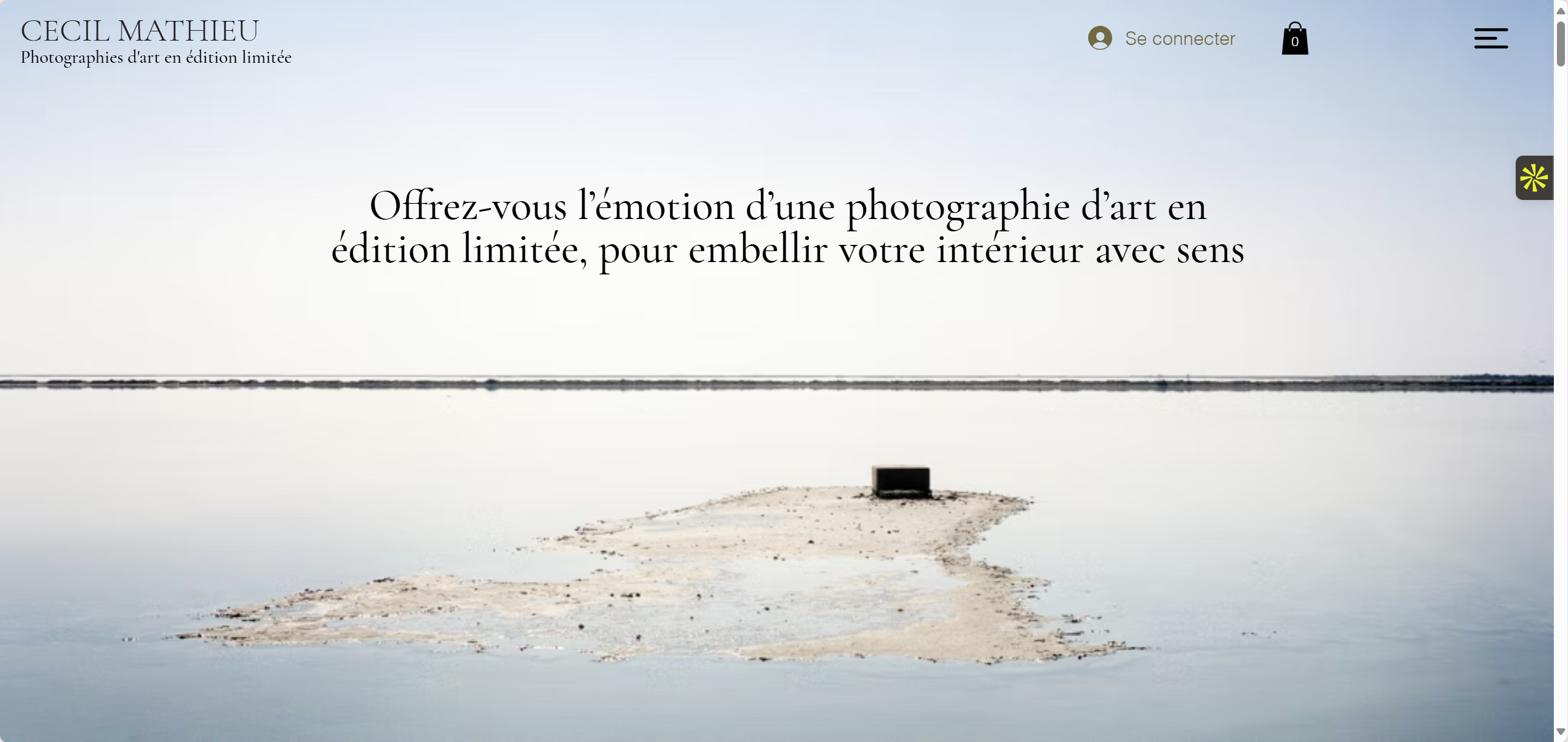 Illustration du projet Création site de vente d'arts photographiques