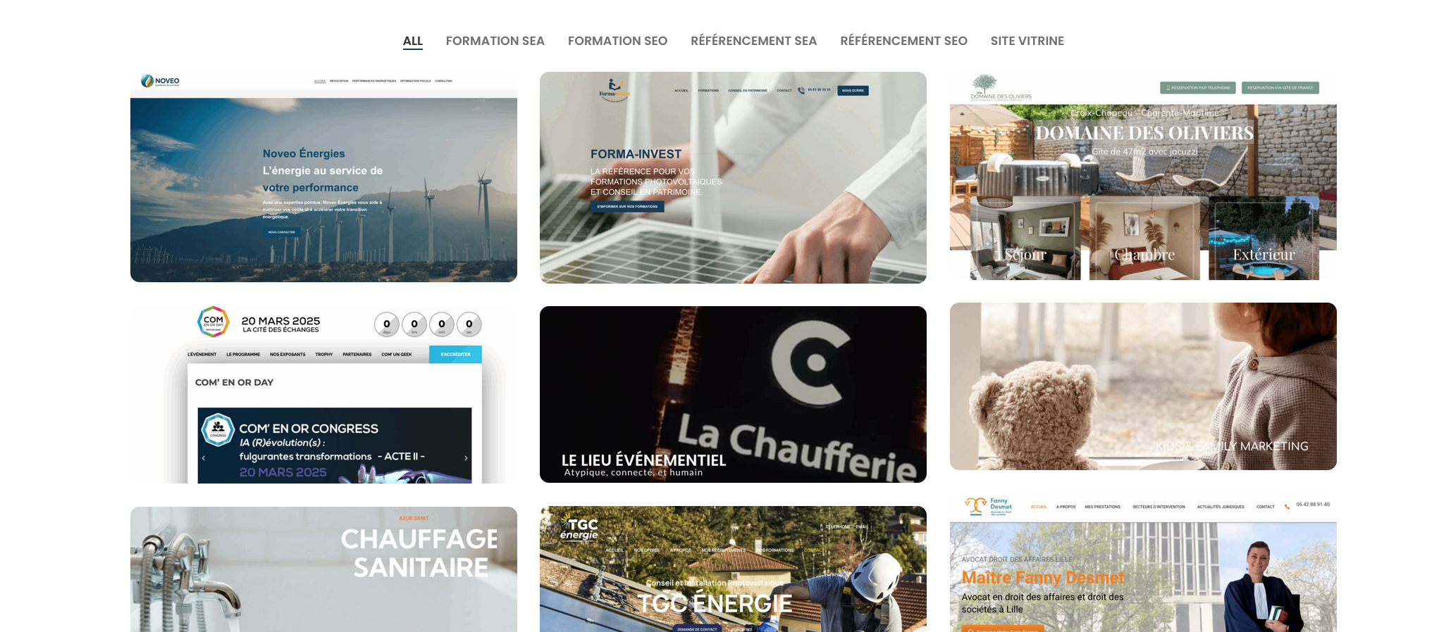 Illustration du projet Nos dernières réalisations de site internet et de référencement