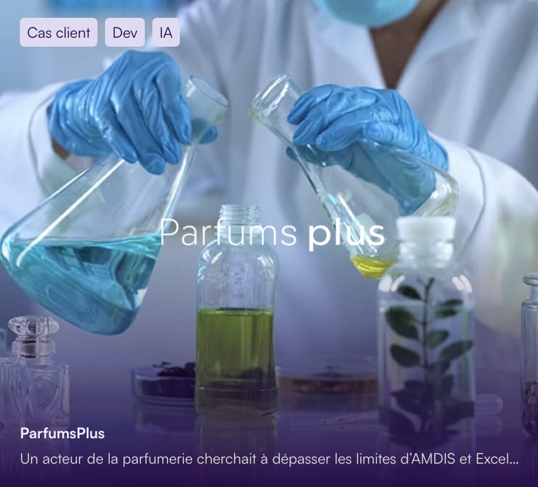 Illustration du projet Déploiement d’une plateforme IA pour l’analyse GC-MS et la reformulation