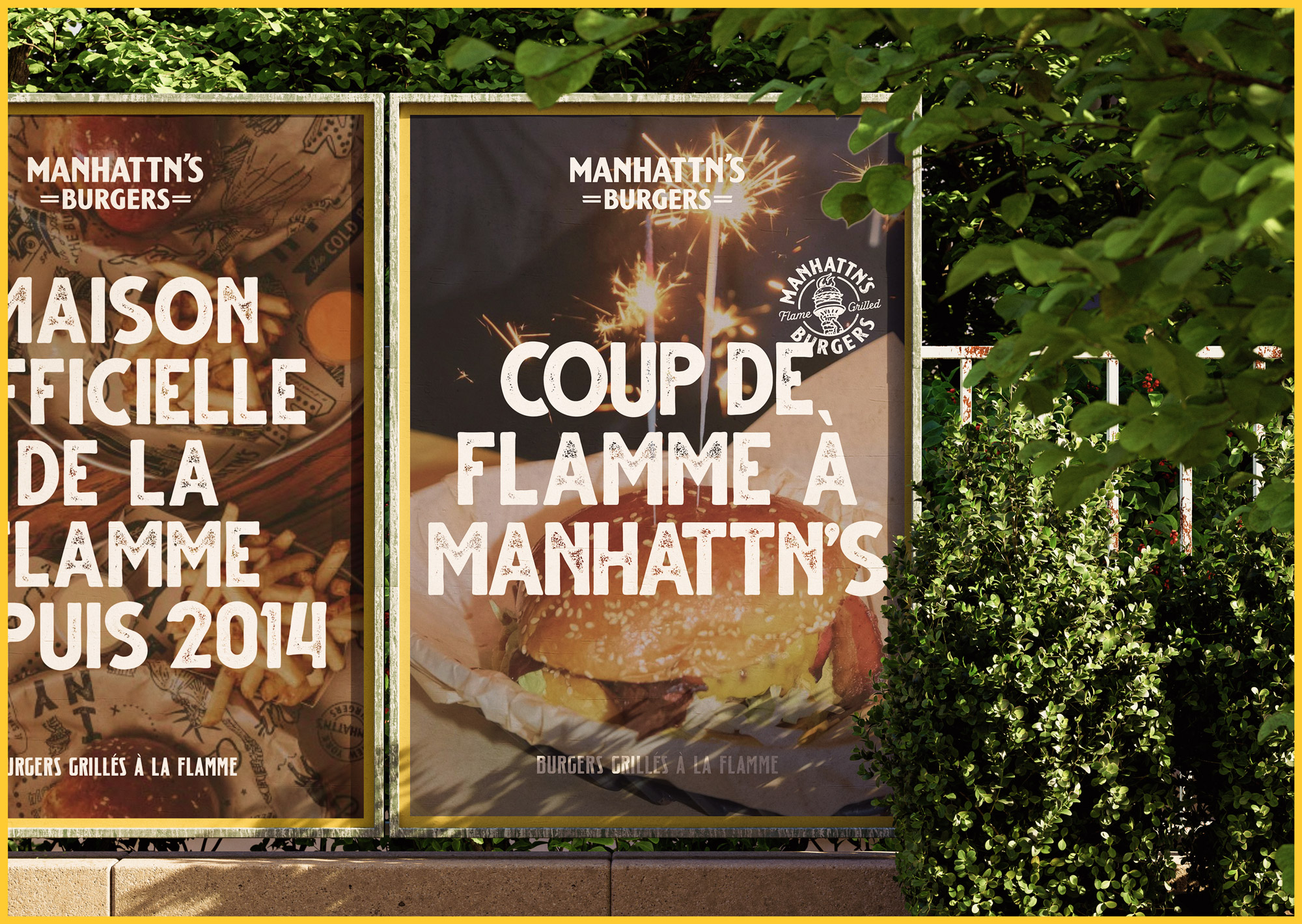 Illustration du projet Manhattan’s Burgers : Un branding impactant qui attire et convertit à Paris