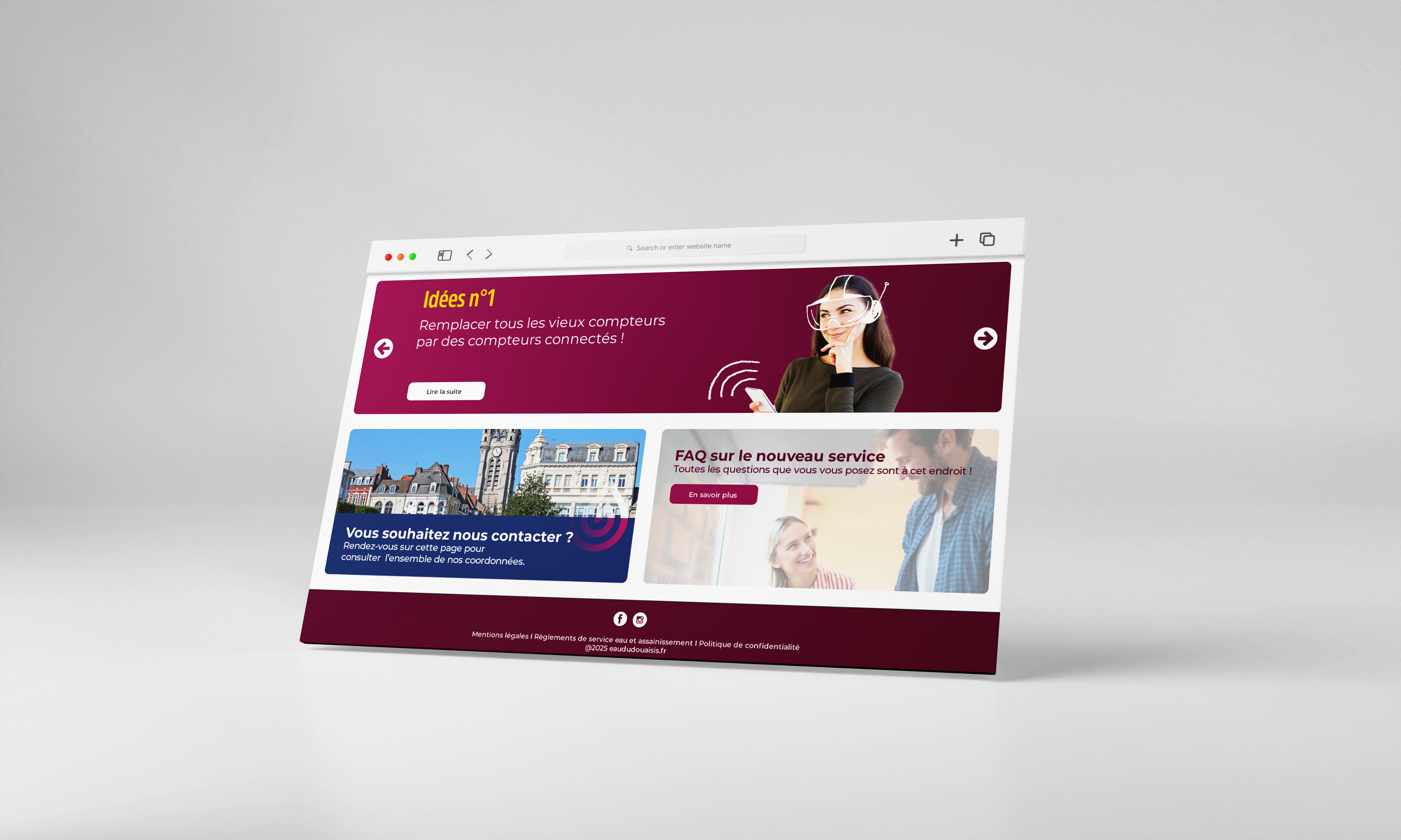 Illustration du projet Création site internet - L'eau du douaisis - SUEZ